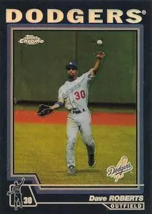 2004 Topps Chrome - Black Refractors #122 - Dave Roberts - Los Angeles Dodgers