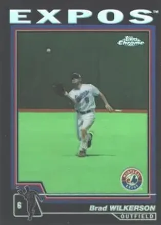 2004 Topps Chrome - Black Refractors #132 - Brad Wilkerson - Montreal Expos