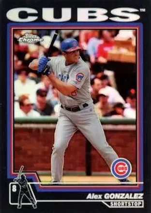 2004 Topps Chrome - Black Refractors #149 - Alex Gonzalez - Chicago Cubs