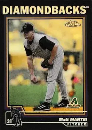 2004 Topps Chrome - Black Refractors #162 - Matt Mantei - Arizona Diamondbacks