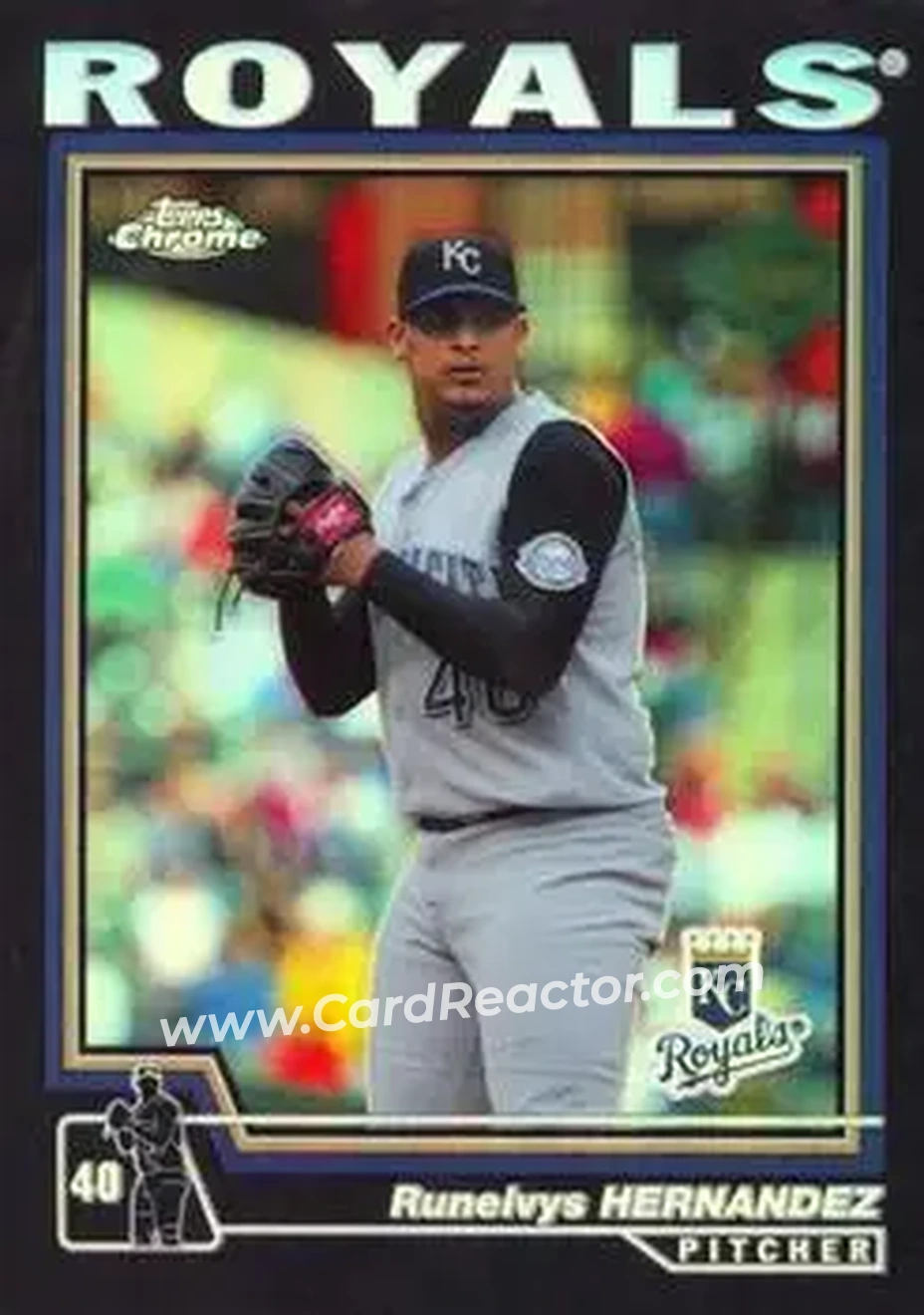 2004 Topps Chrome - Black Refractors #169 - Runelvys Hernandez - Kansas City Royals - Front