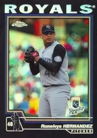 2004 Topps Chrome - Black Refractors #169 - Runelvys Hernandez - Kansas City Royals