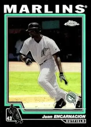 2004 Topps Chrome - Black Refractors #172 - Juan Encarnacion - Florida Marlins