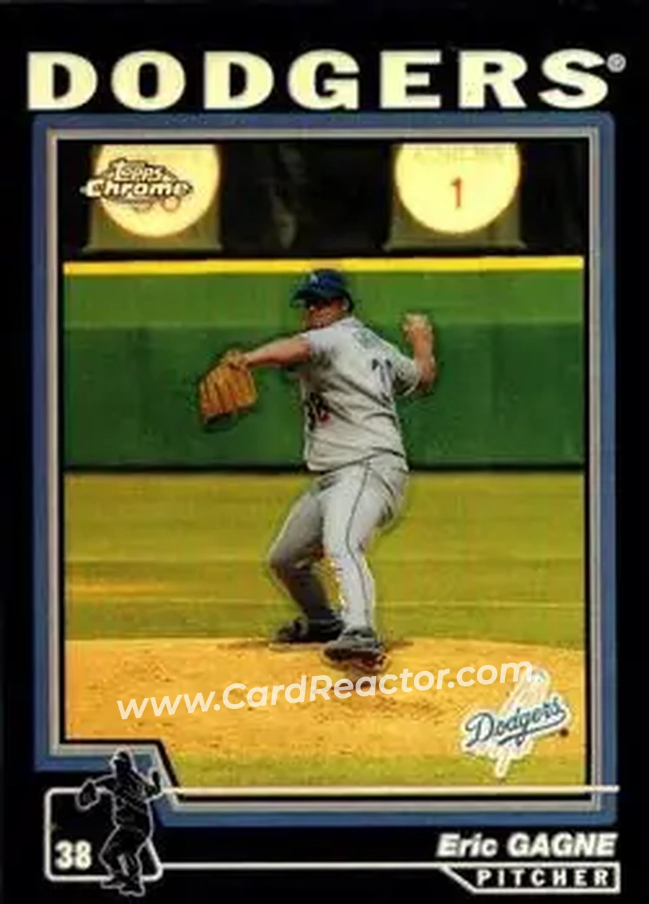 2004 Topps Chrome - Black Refractors #179 - Eric Gagne - Los Angeles Dodgers - Front