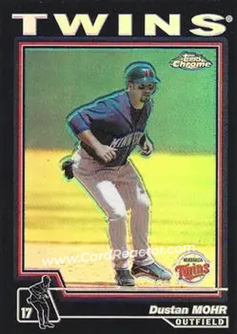 2004 Topps Chrome - Black Refractors #182 - Dustan Mohr - Minnesota Twins - Front