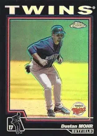 2004 Topps Chrome - Black Refractors #182 - Dustan Mohr - Minnesota Twins