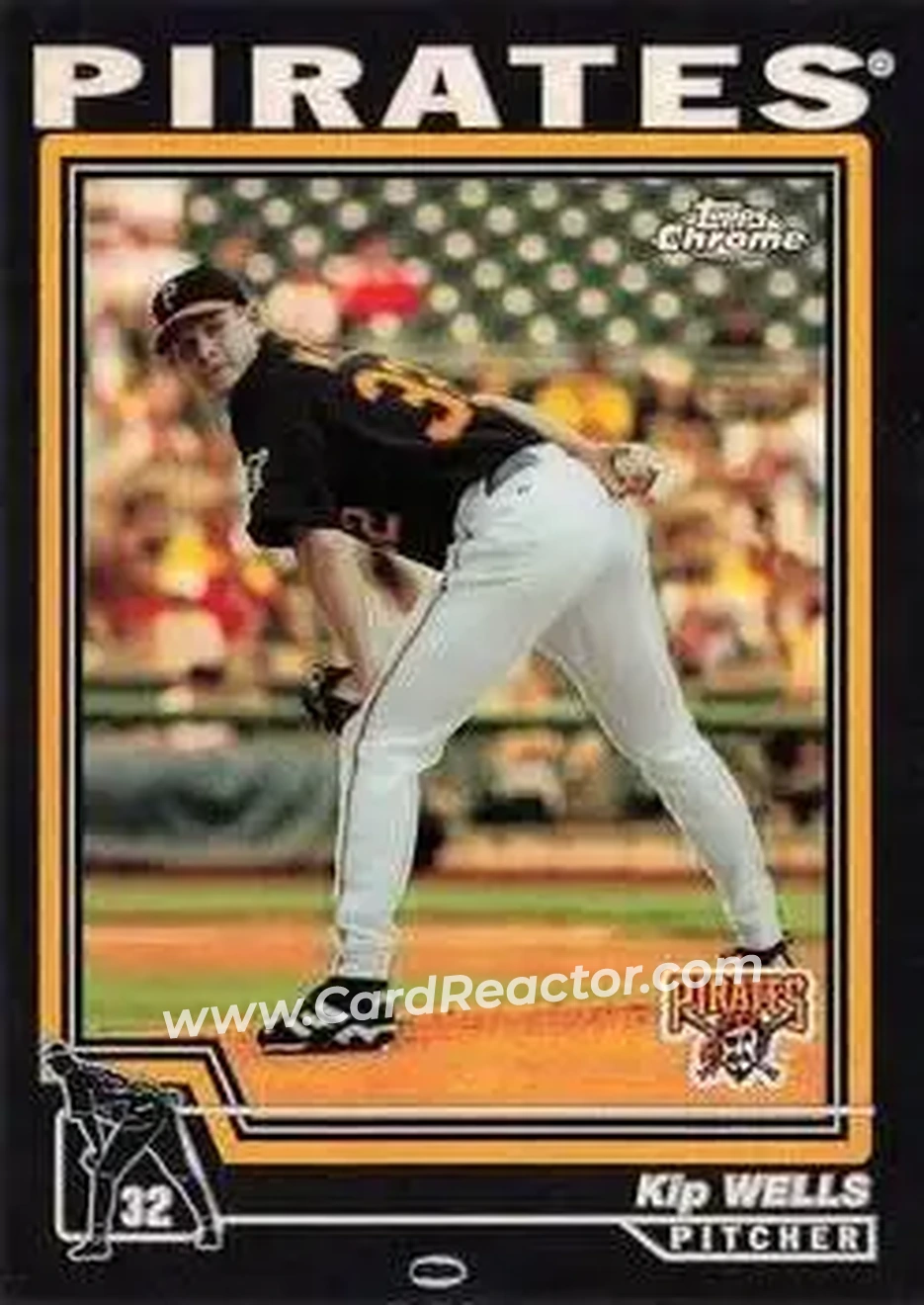 2004 Topps Chrome - Black Refractors #183 - Kip Wells - Pittsburgh Pirates - Front