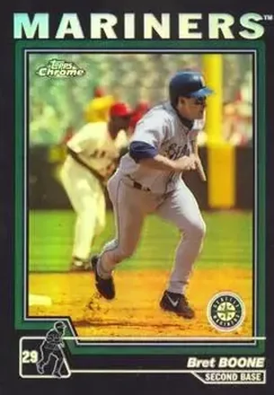2004 Topps Chrome - Black Refractors #185 - Bret Boone - Seattle Mariners