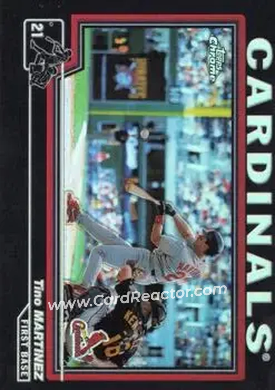 2004 Topps Chrome - Black Refractors #186 - Tino Martinez - St. Louis Cardinals - Front