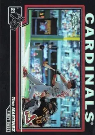 2004 Topps Chrome - Black Refractors #186 - Tino Martinez - St. Louis Cardinals