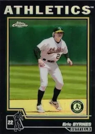 2004 Topps Chrome - Black Refractors #192 - Eric Byrnes - Oakland Athletics