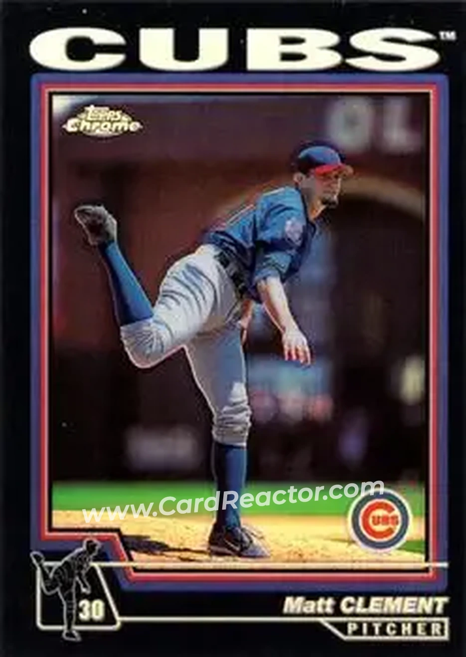 2004 Topps Chrome - Black Refractors #197 - Matt Clement - Chicago Cubs - Front