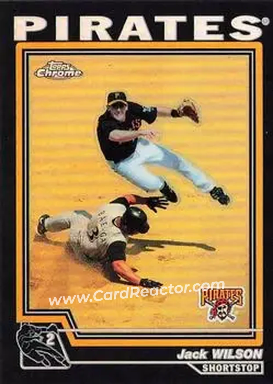 2004 Topps Chrome - Black Refractors #204 - Jack Wilson - Pittsburgh Pirates - Front