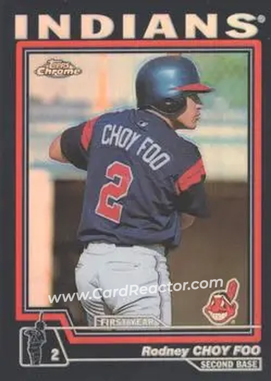 2004 Topps Chrome - Black Refractors #217 - Rodney Choy Foo - Cleveland Indians - Front