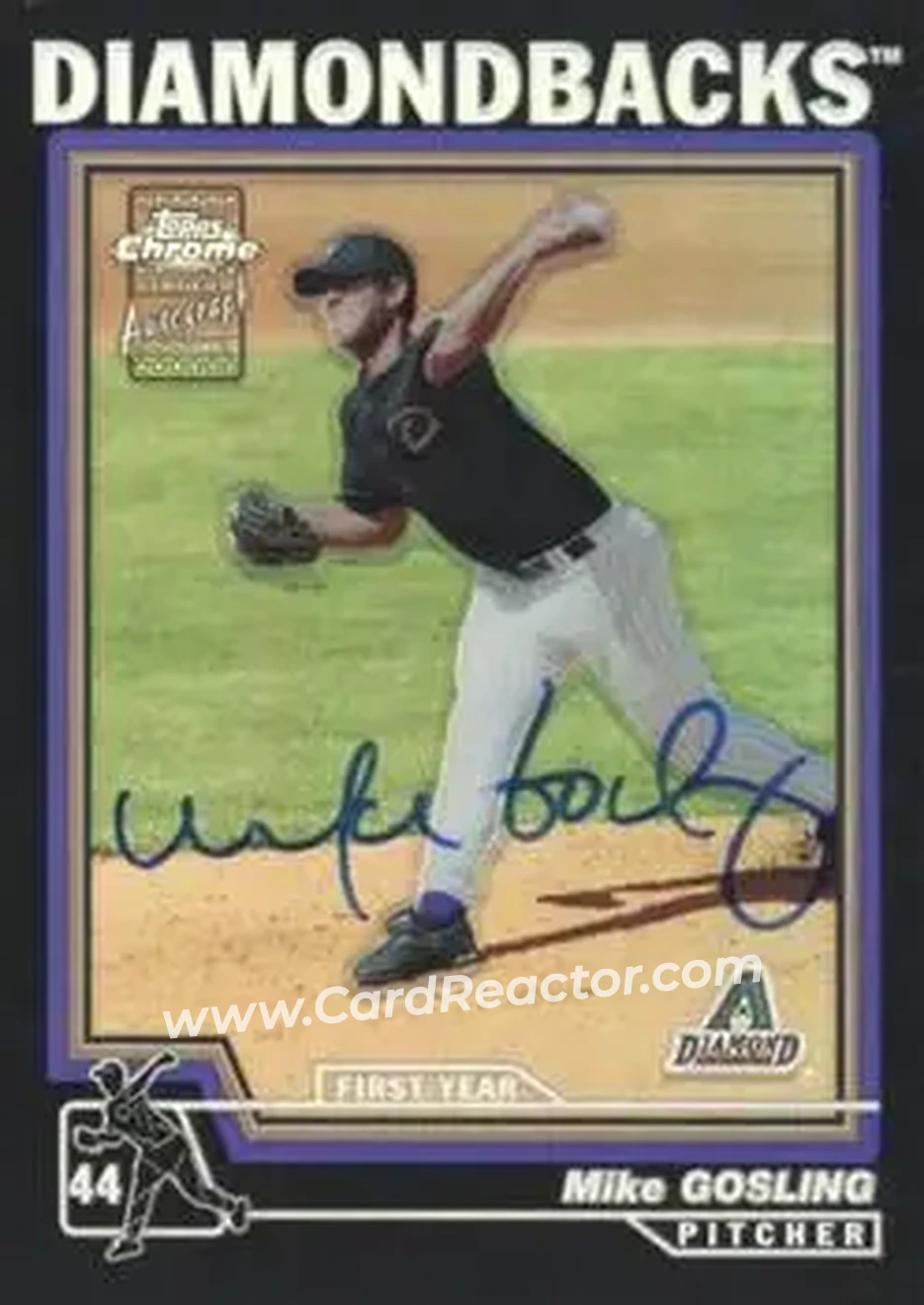 2004 Topps Chrome - Black Refractors #230 - Mike Gosling - Arizona Diamondbacks - Front