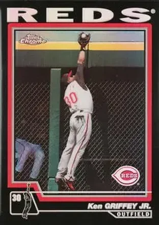 2004 Topps Chrome - Black Refractors #268 - Ken Griffey Jr. - Cincinnati Reds