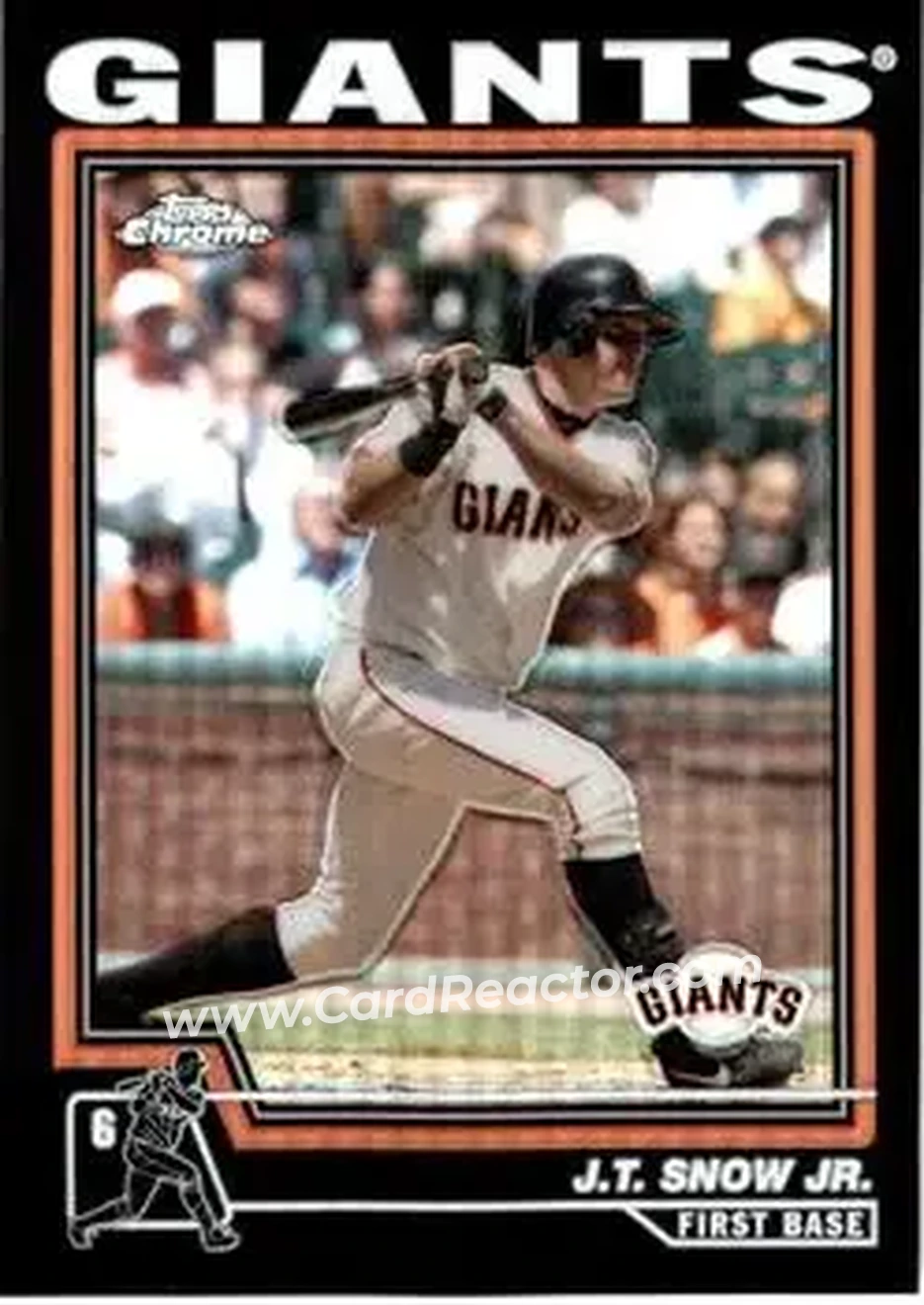 2004 Topps Chrome - Black Refractors #278 - J.T. Snow - San Francisco Giants - Front