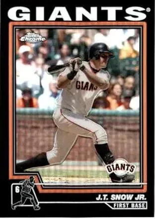2004 Topps Chrome - Black Refractors #278 - J.T. Snow - San Francisco Giants