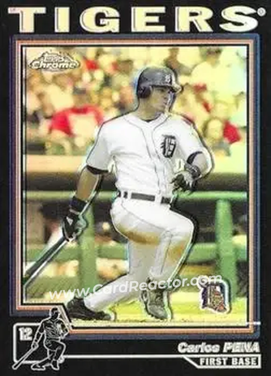 2004 Topps Chrome - Black Refractors #294 - Carlos Peña - Detroit Tigers - Front