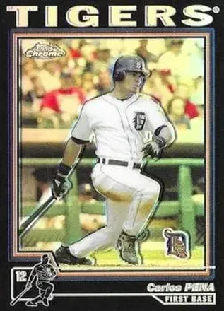 2004 Topps Chrome - Black Refractors #294 - Carlos Peña - Detroit Tigers