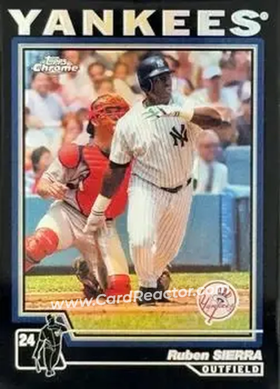 2004 Topps Chrome - Black Refractors #301 - Ruben Sierra - New York Yankees - Front