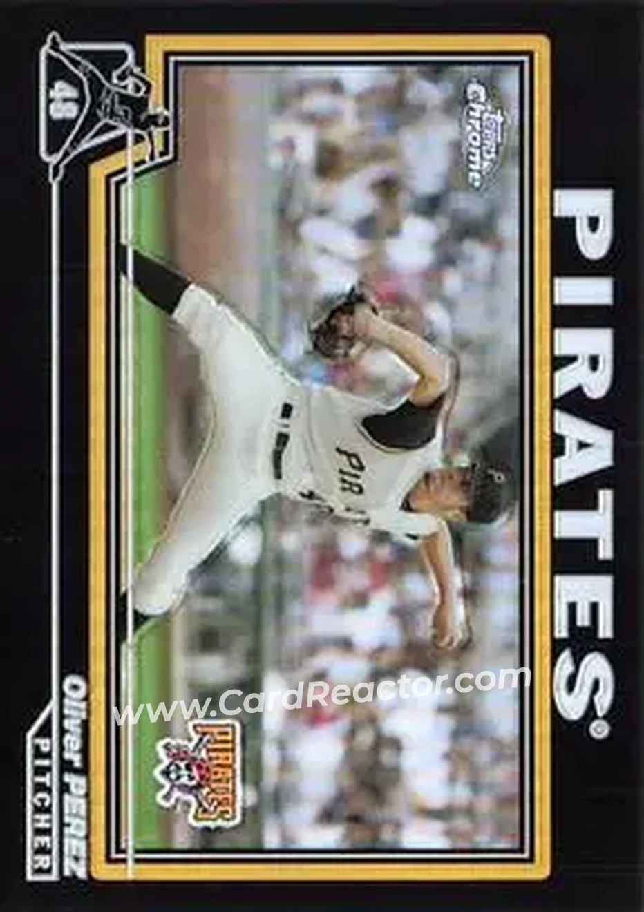 2004 Topps Chrome - Black Refractors #303 - Oliver Perez - Pittsburgh Pirates - Front 2004 Topps Chrome - Black Refractors #303 - Oliver Perez - Pittsburgh Pirates - Front