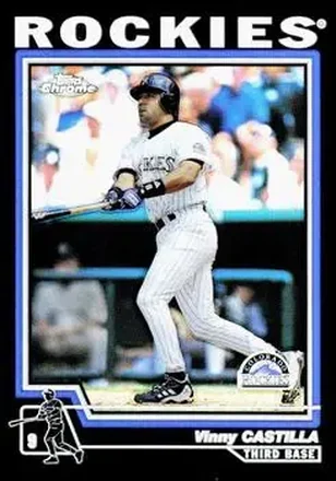 2004 Topps Chrome - Black Refractors #309 - Vinny Castilla - Colorado Rockies