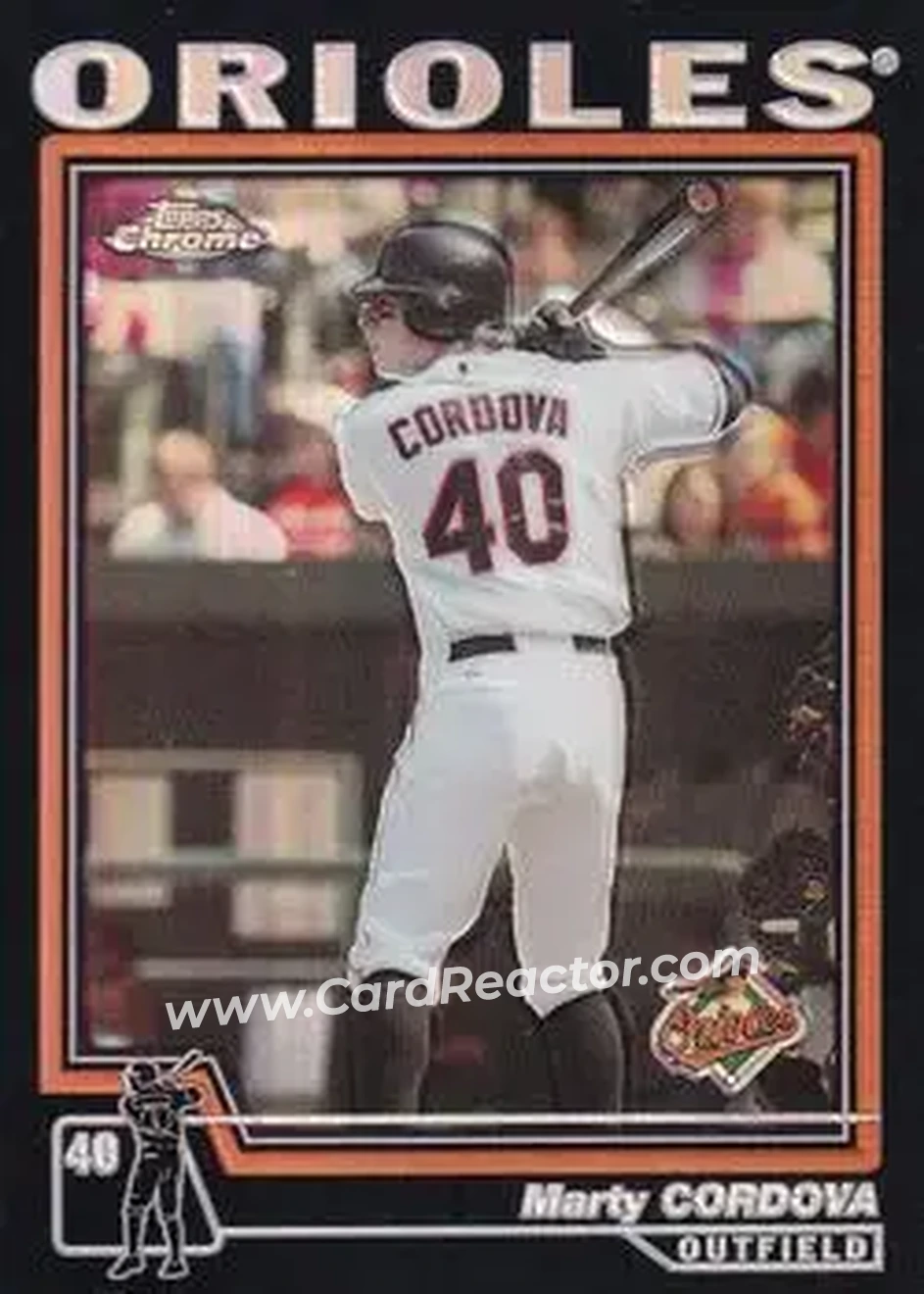 2004 Topps Chrome - Black Refractors #310 - Marty Cordova - Baltimore Orioles - Front