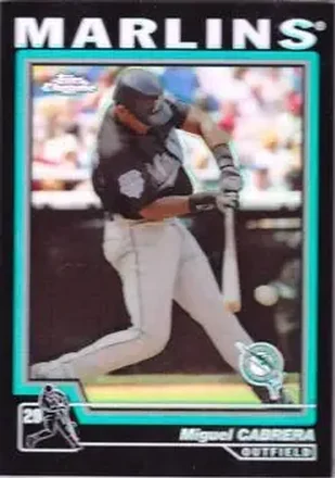 2004 Topps Chrome - Black Refractors #318 - Miguel Cabrera - Florida Marlins