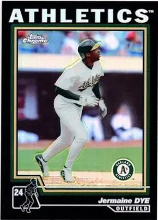 2004 Topps Chrome - Black Refractors #322 - Jermaine Dye - Oakland Athletics