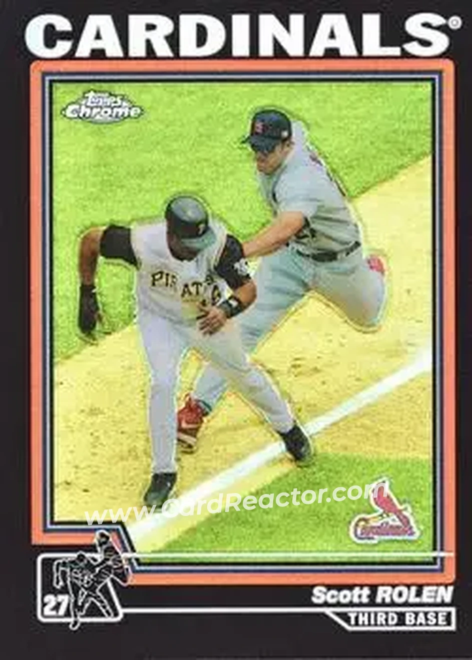 2004 Topps Chrome - Black Refractors #325 - Scott Rolen - St. Louis Cardinals - Front
