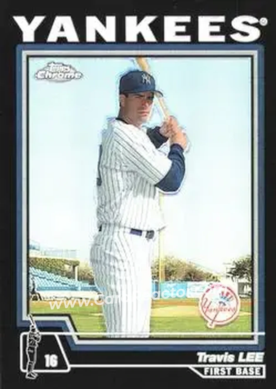2004 Topps Chrome - Black Refractors #327 - Travis Lee - New York Yankees - Front