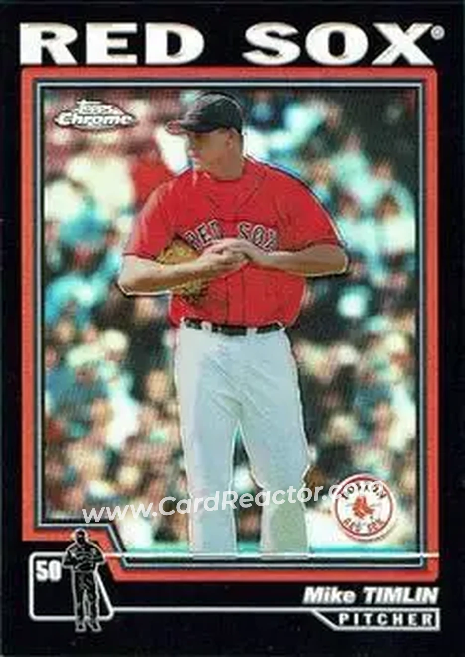 2004 Topps Chrome - Black Refractors #331 - Mike Timlin - Boston Red Sox - Front