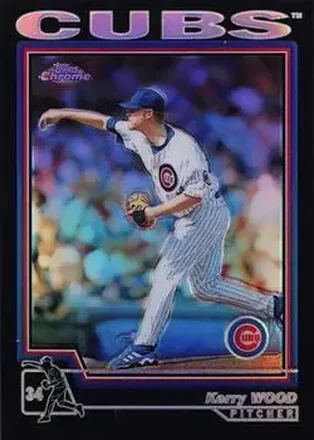 2004 Topps Chrome - Black Refractors #332 - Kerry Wood - Chicago Cubs