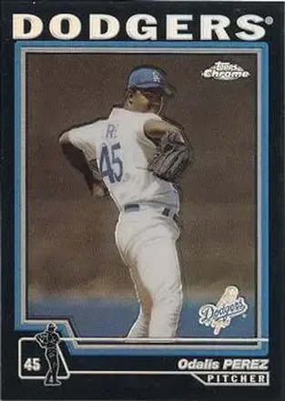 2004 Topps Chrome - Black Refractors #336 - Odalis Perez - Los Angeles Dodgers