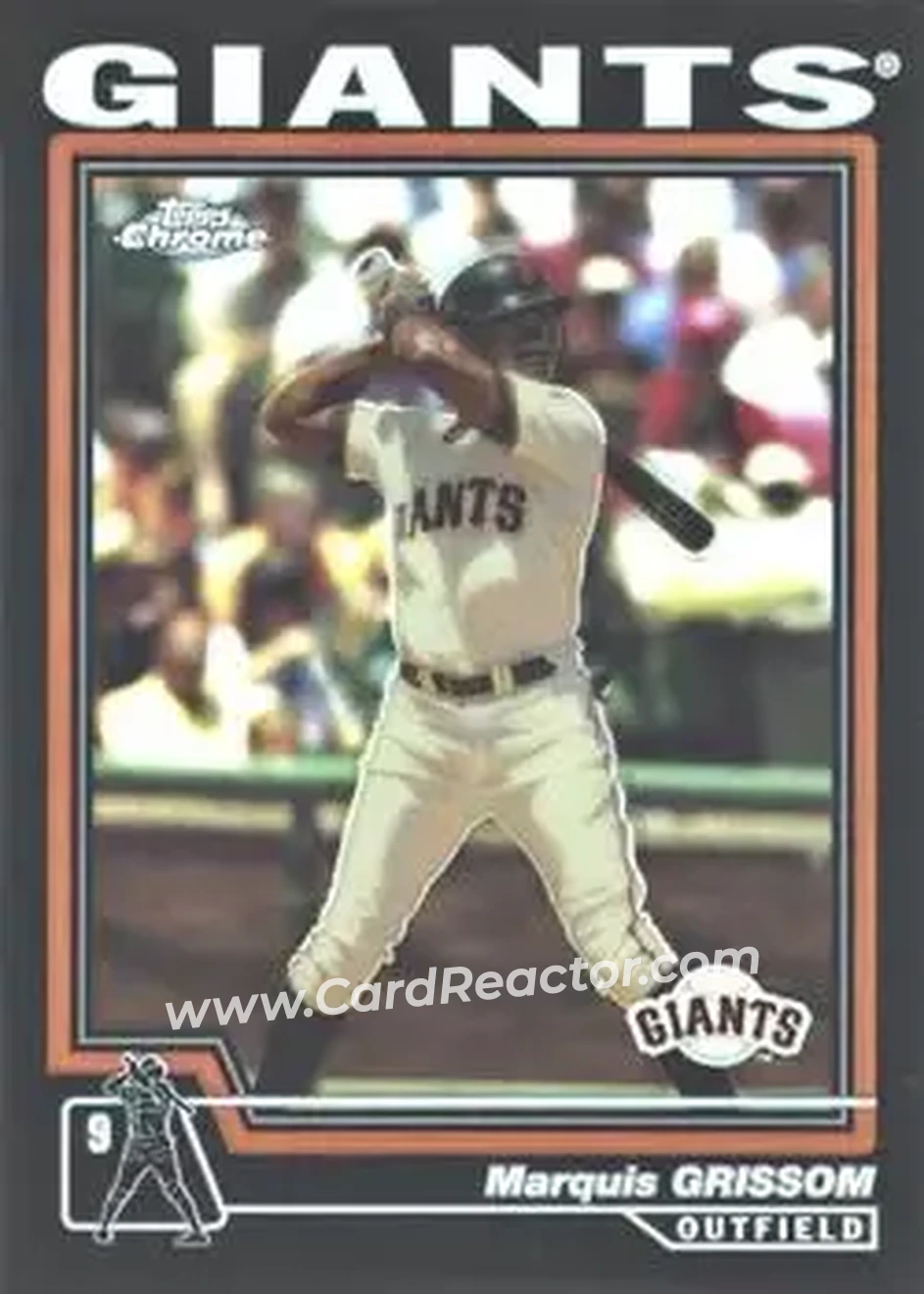 2004 Topps Chrome - Black Refractors #340 - Marquis Grissom - San Francisco Giants - Front