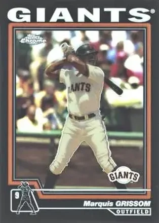 2004 Topps Chrome - Black Refractors #340 - Marquis Grissom - San Francisco Giants