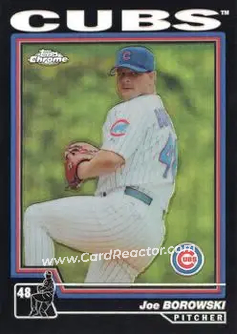 2004 Topps Chrome - Black Refractors #344 - Joe Borowski - Chicago Cubs - Front