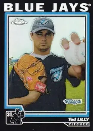 2004 Topps Chrome - Black Refractors #351 - Ted Lilly - Toronto Blue Jays