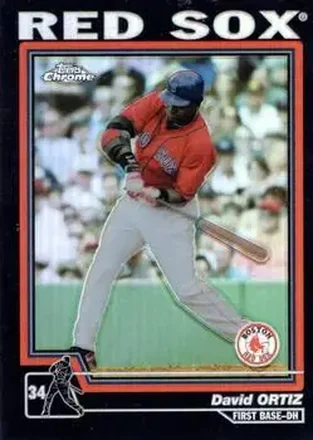 2004 Topps Chrome - Black Refractors #355 - David Ortiz - Boston Red Sox