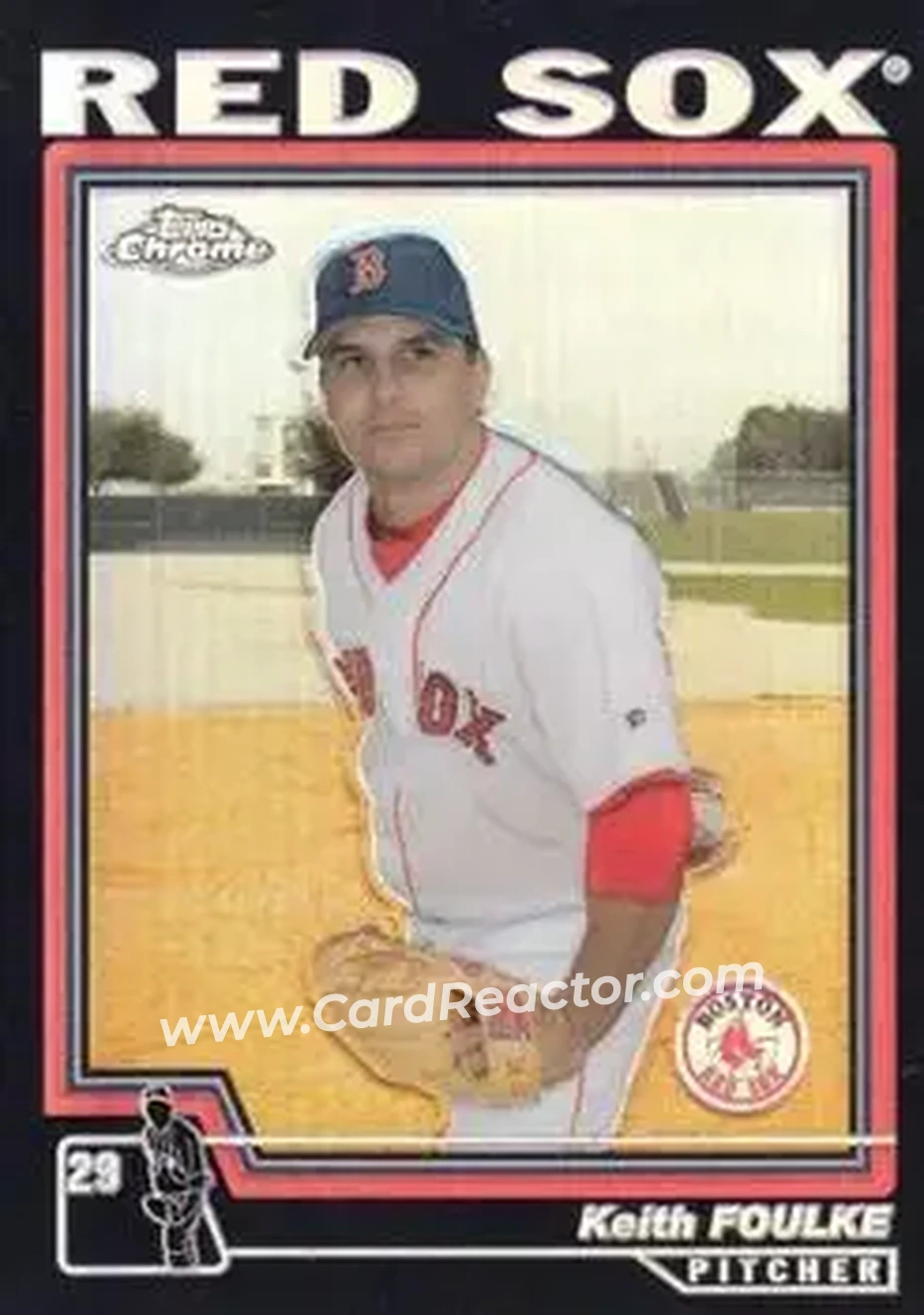2004 Topps Chrome - Black Refractors #360 - Keith Foulke - Boston Red Sox - Front