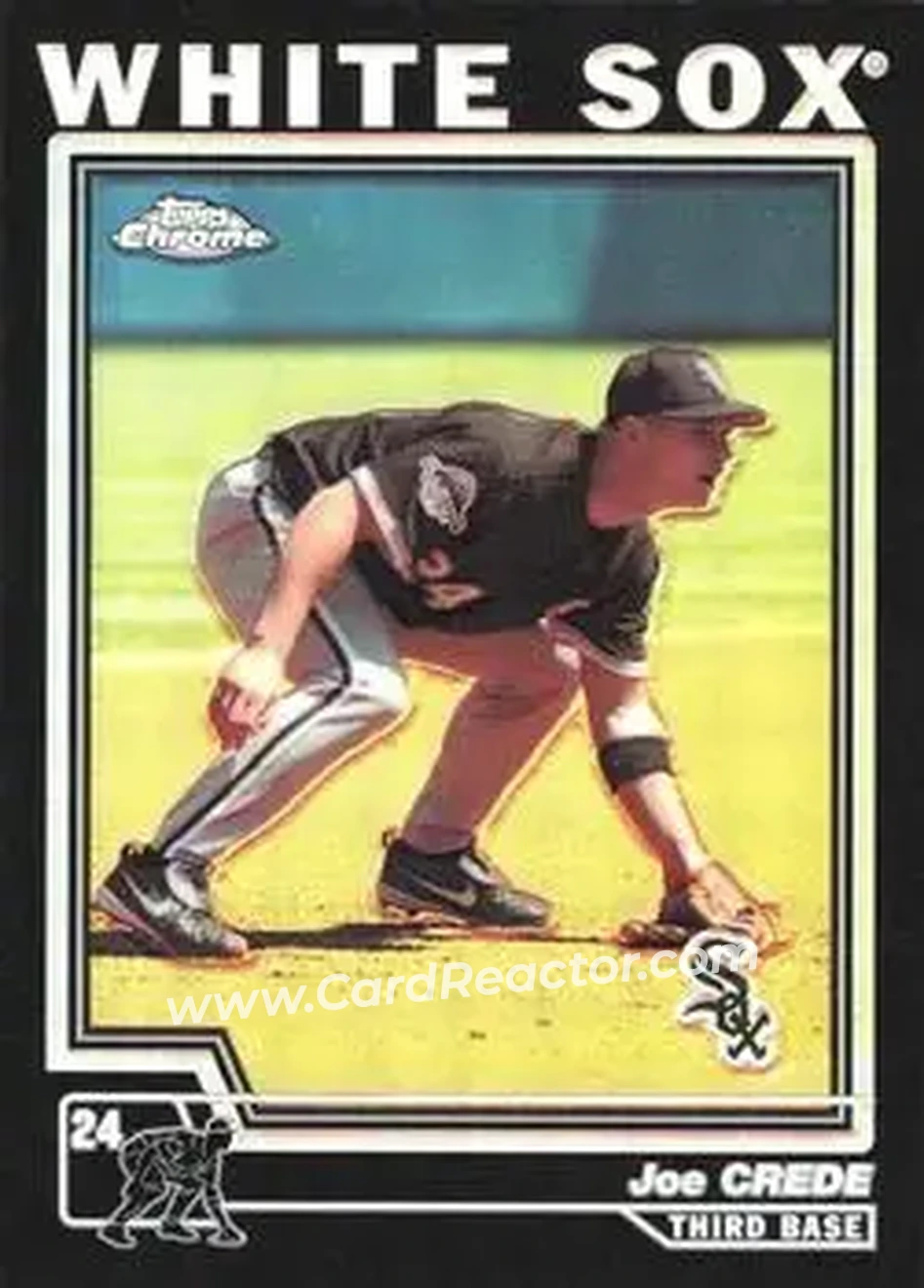 2004 Topps Chrome - Black Refractors #369 - Joe Crede - Chicago White Sox - Front