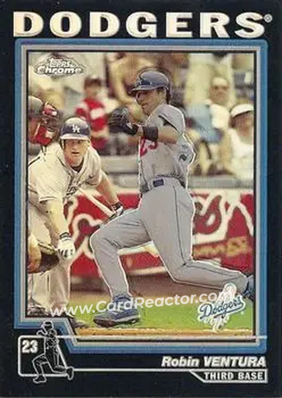 2004 Topps Chrome - Black Refractors #377 - Robin Ventura - Los Angeles Dodgers - Front