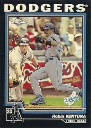 2004 Topps Chrome - Black Refractors #377 - Robin Ventura - Los Angeles Dodgers
