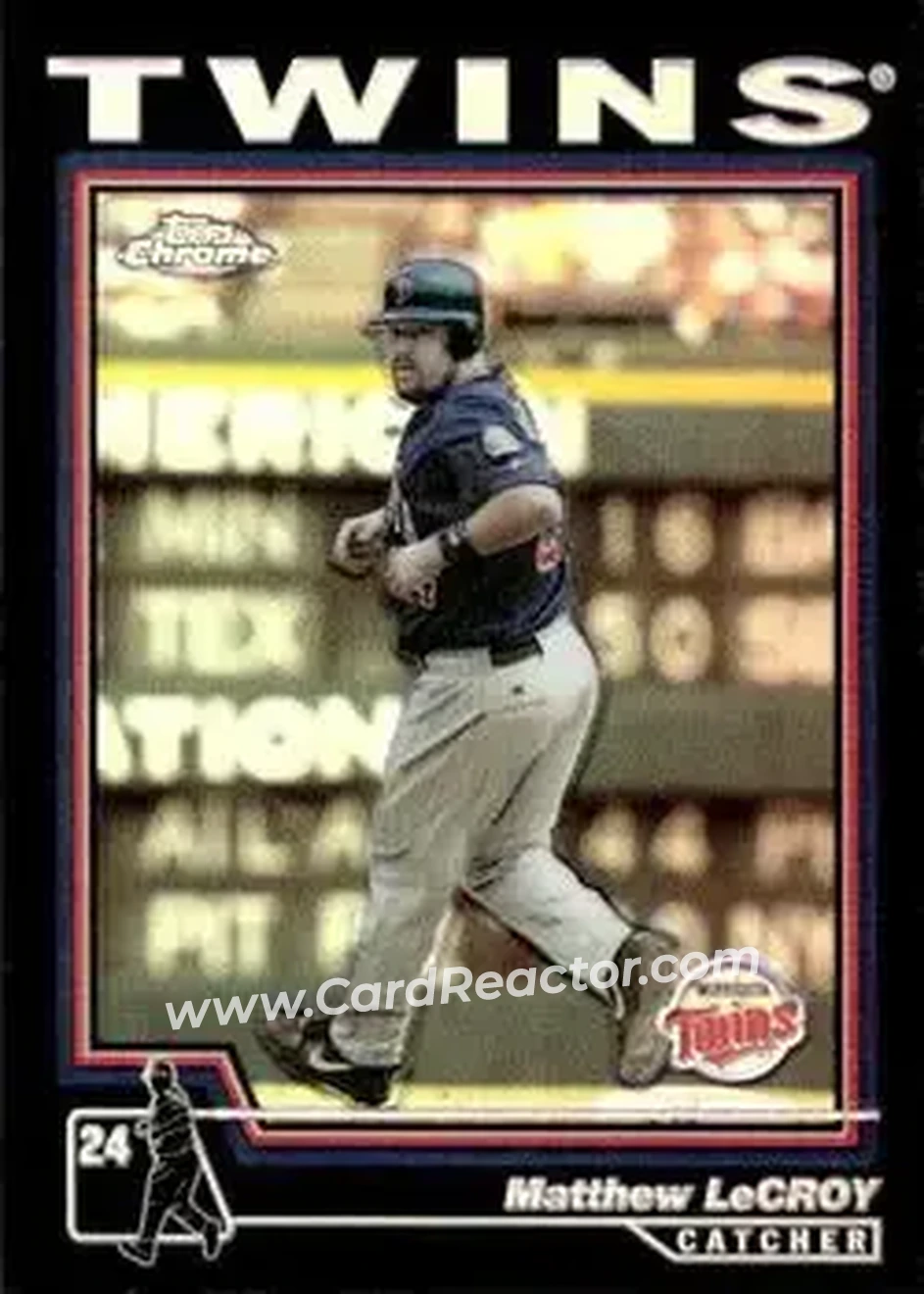 2004 Topps Chrome - Black Refractors #379 - Matt LeCroy - Minnesota Twins - Front