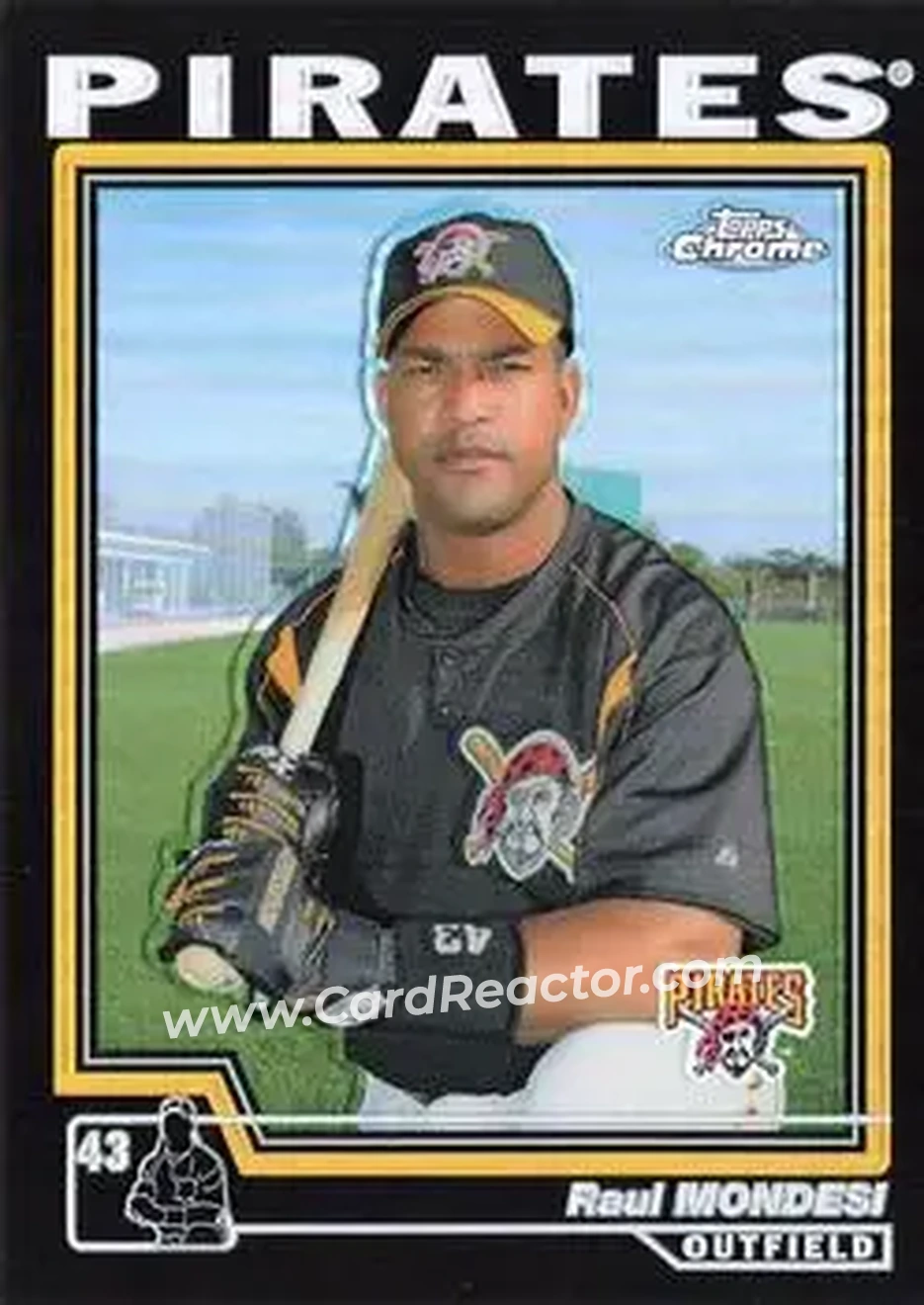 2004 Topps Chrome - Black Refractors #402 - Raul Mondesi - Pittsburgh Pirates - Front