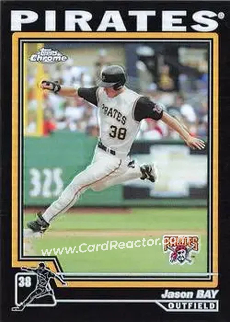 2004 Topps Chrome - Black Refractors #411 - Jason Bay - Pittsburgh Pirates - Front