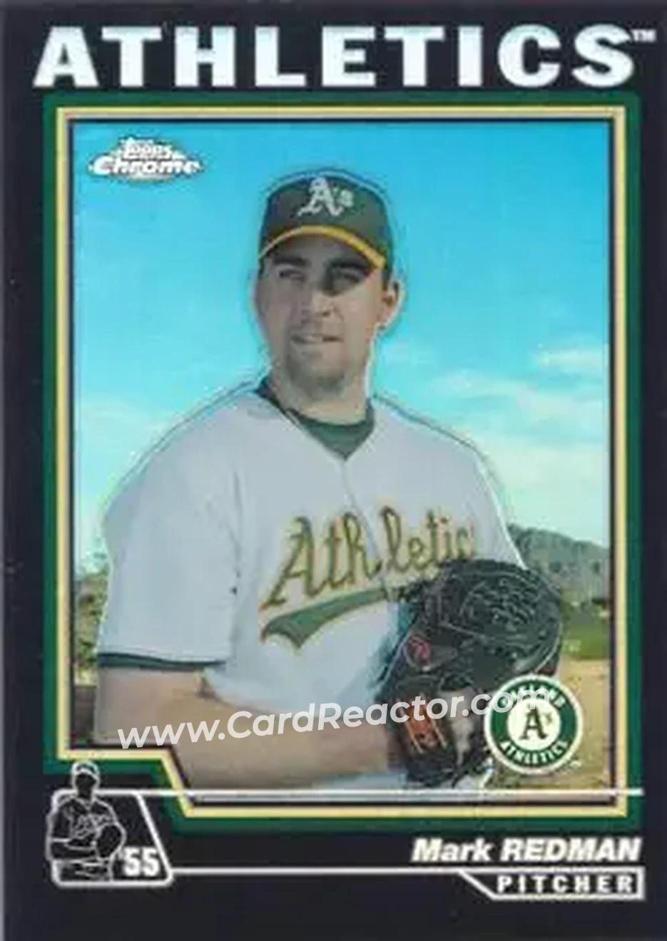 2004 Topps Chrome - Black Refractors #412 - Mark Redman - Oakland Athletics - Front