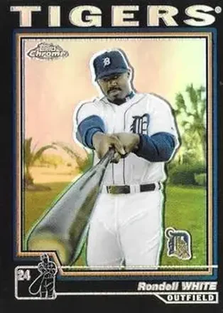 2004 Topps Chrome - Black Refractors #414 - Rondell White - Detroit Tigers