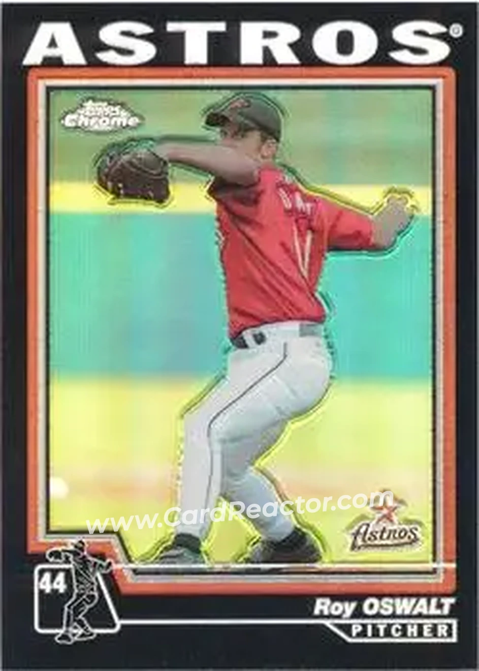 2004 Topps Chrome - Black Refractors #428 - Roy Oswalt - Houston Astros - Front